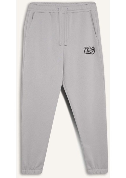 Marvel Logo Only Regular Fit Eşofman Altı Beli Bağcıklı Cepli