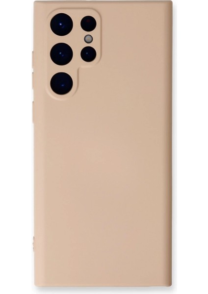 Buğz Samsung Galaxy S23 Ultra Kılıf Nano Içi Kadife Silikon - Pudra