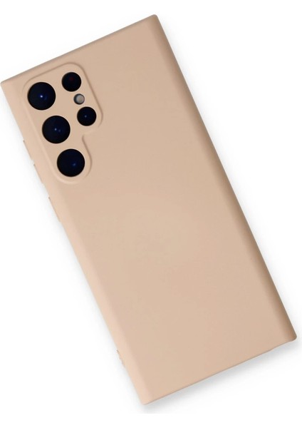 Buğz Samsung Galaxy S23 Ultra Kılıf Nano Içi Kadife Silikon - Pudra modelleri