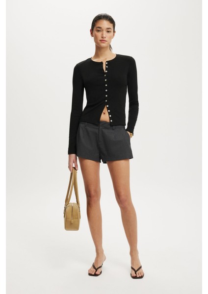 Siyah Slim Fit Düğmeli Kadın Hırka MG2580 fiyatları