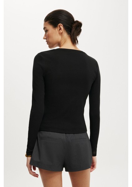 Siyah Slim Fit Düğmeli Kadın Hırka MG2580 modelleri