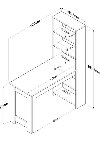 Masa Raflı Dekoratif Mutfak Yemek Masası,sepet Ceviz – Beyaz, 1. Sınıf Mdf modelleri