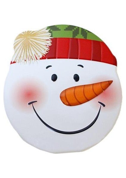 Yılbaşı Temalı Kardan Adam Figürlü Metal Kutu Hediye ve Saklama Kutusu 16 cm fiyatları