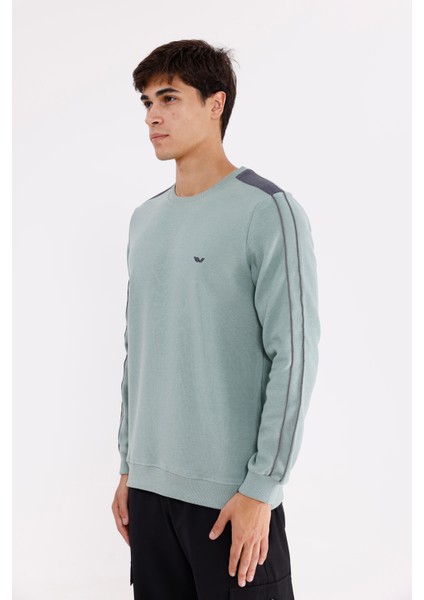 Selanik Doku Yumuşak Tutuşlu Rahat Kalıp Yuvarlak Yaka Esnek Manşetli Sweatshirt fiyatları