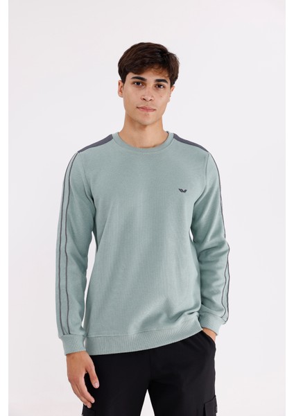 Selanik Doku Yumuşak Tutuşlu Rahat Kalıp Yuvarlak Yaka Esnek Manşetli Sweatshirt indirimleri