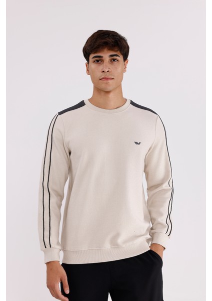 Selanik Doku Yumuşak Tutuşlu Rahat Kalıp Yuvarlak Yaka Esnek Manşetli Sweatshirt indirimleri