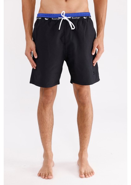 Mat Dokulu Düz Desensiz Elastik Bel Ayarlanabilir Kordonlu Yan Cepli Rahat Kalıp Şort