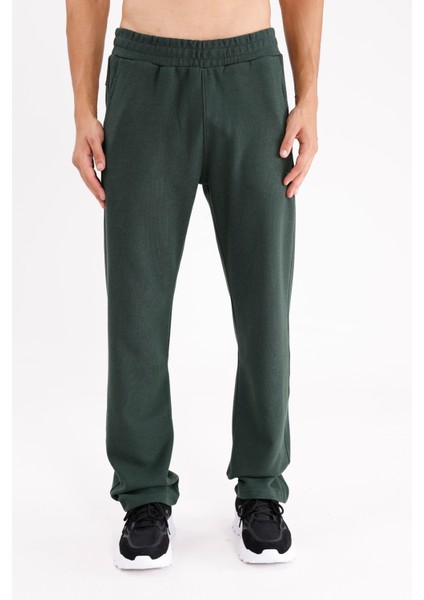 Selanik Dokulu Esnek Bel Kordonlu Rahat Kalıp Yan Cepli Paça Lastikli Eşofman Altı