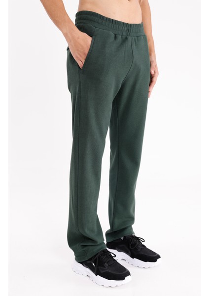 Selanik Dokulu Esnek Bel Kordonlu Rahat Kalıp Yan Cepli Paça Lastikli Eşofman Altı fırsatları