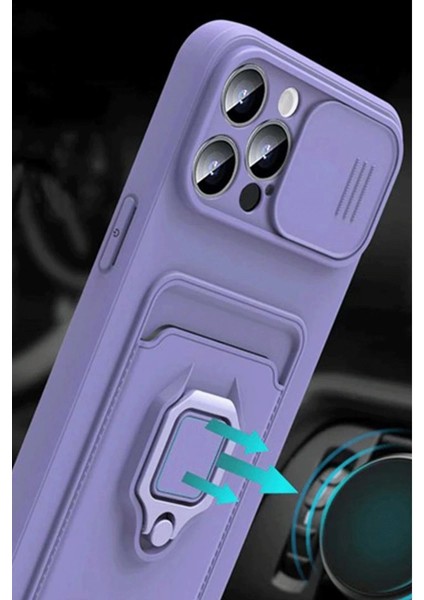 Buğz Xiaomi Redmi 13 4g Kılıf Zuma Kartvizitli Yüzüklü Silikon - Kırmızı modelleri