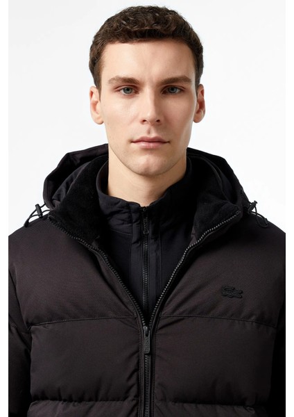 Down Fill Parka Uzun Boy Kaz Tüyü Dolgulu Çıkartılabilir Kapüşonlu Erkek Parka Siyah fiyatları