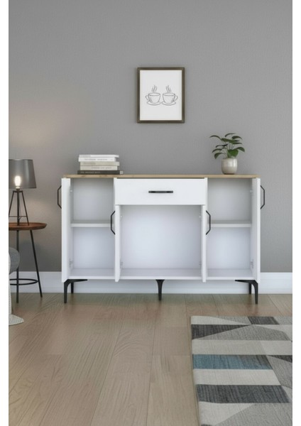 Modern Mdf Mutfak Dolabı 120 Cm, Geniş Saklama Alanı, Kahve Köşesi ve Konsol Dolap, Şık ve Dayanıklı Tasarım