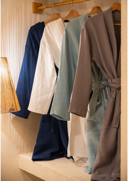 % 100 Pamuk 4 Kat Müslin Ünisex Kapşonlu Bornoz Pembe S/m indirimleri