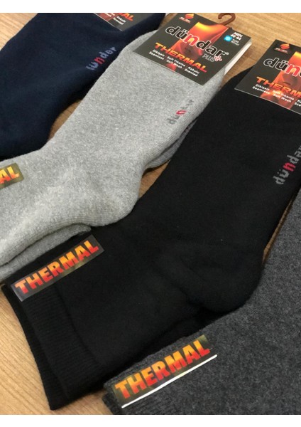 4 Lü Dündar Erkek Termal Havlu Kışlık Dikişsiz Konç Patik Çorap 40 - 44 No modelleri