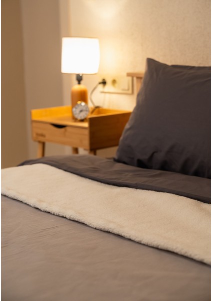 Flanel Sherpa Peter Battaniye Çift Kişilik Gri 200X230CM fiyatları