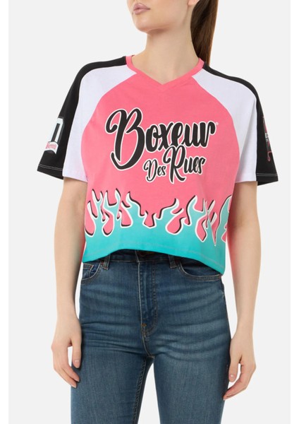 American Football T-Shirt Fuxia