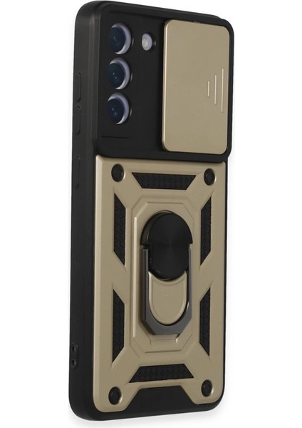 Buğz Samsung Galaxy S21 Fe Kılıf Pars Lens Yüzüklü Silikon - Gold fiyatları