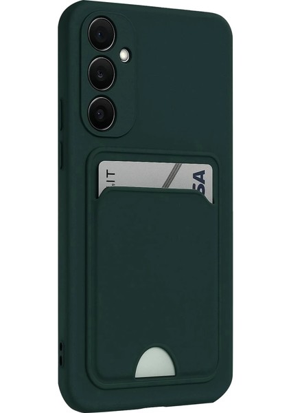 Buğz Samsung Galaxy S24 Fe Kılıf Kelvin Kartvizitli Silikon - Koyu Yeşil fiyatları