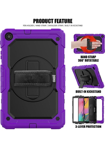 Buğz Samsung Galaxy T510 Tab A 10.1 Kılıf Pars Tablet Kapak - Mor indirimleri