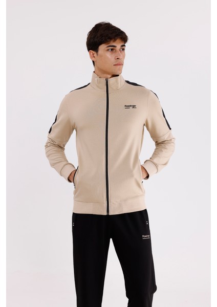 Omuz Şerit Detaylı Yüksek Yakalı Tam Fermuarlı Cepli Rahat Kalıp Iki Parça Eşofman Takımı indirimleri