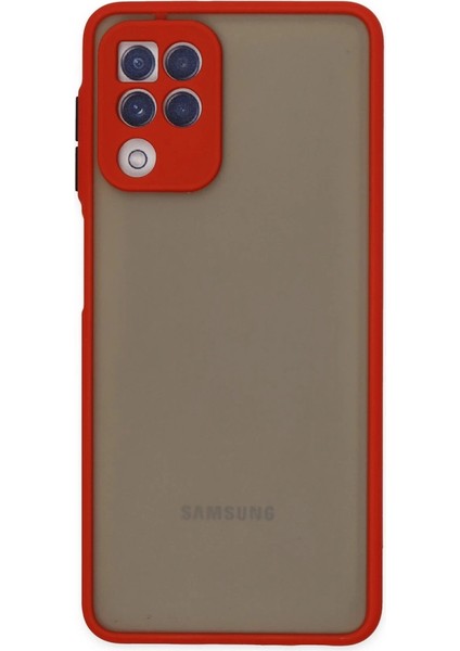 Buğz Samsung Galaxy A22 Kılıf Montreal Silikon Kapak - Kırmızı