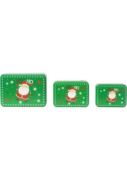 Yılbaşı Temalı Noel Baba Desenli Hediye ve Saklama Kutusu Seti 3'lü modelleri