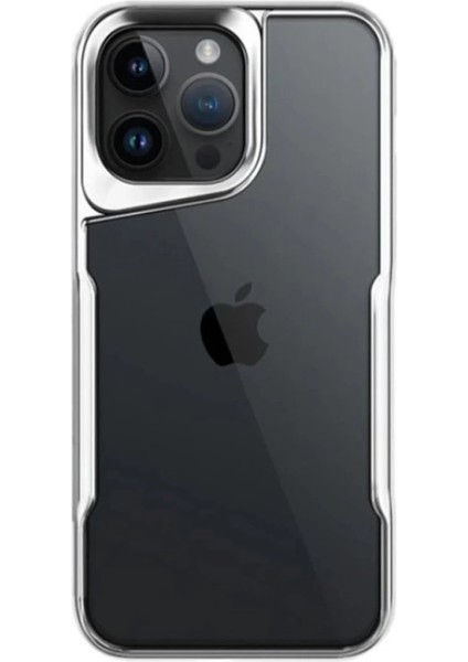 Buğz Newface Iphone 14 Pro Max Kılıf Boyi Silikon Kapak - Gümüş