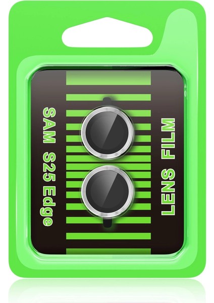 Buğz Samsung Galaxy S25 Edge Raze Metal Kamera Lens - Gümüş