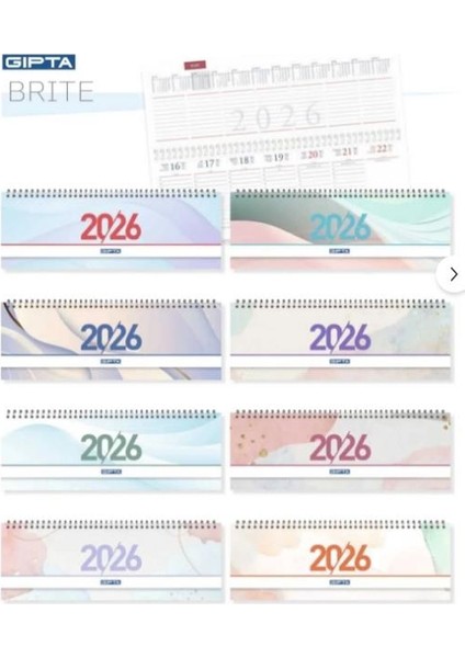 2026 Spiralli Masa Takvimi 12X33 cm 504-BTK 8 Adet