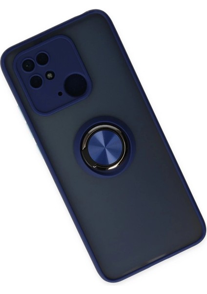 Buğz Xiaomi Redmi 10C Kılıf Montreal Yüzüklü Silikon Kapak - Lacivert modelleri