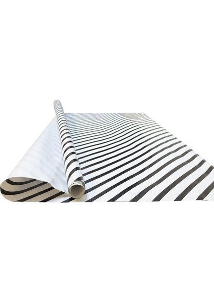 Hediye Ambalajı Siyah Beyaz Çizgili Paketleme Kağıdı 70X100 Cm 2'li fiyatları