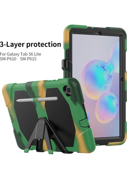 Buğz Samsung Galaxy P610 Tab S6 Lite 10.4 Kılıf Griffin Tablet Kapak - Kamuflaj fiyatları