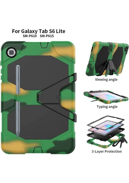Buğz Samsung Galaxy P610 Tab S6 Lite 10.4 Kılıf Griffin Tablet Kapak - Kamuflaj fırsatları