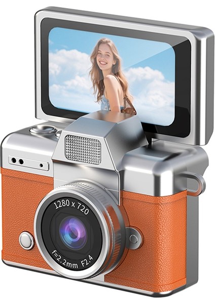 Mini Dijital Kamera Retro 1,47 Inç Döndürülebilir Ekran Video Kayıt