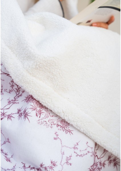 Flanel Sherpa Auntum Battaniye Çift Kişilik Bordo 200X230CM fiyatları