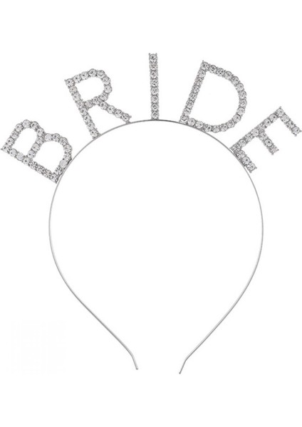 Bekarlığa Veda Boy Kristal Taşlı Gümüş Bride Taç Gelin Tacı 20X21 cm fiyatları