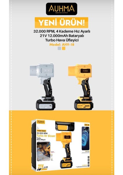 32.000RPM Ahv-18 Hava Üfleyici Turbo Fan