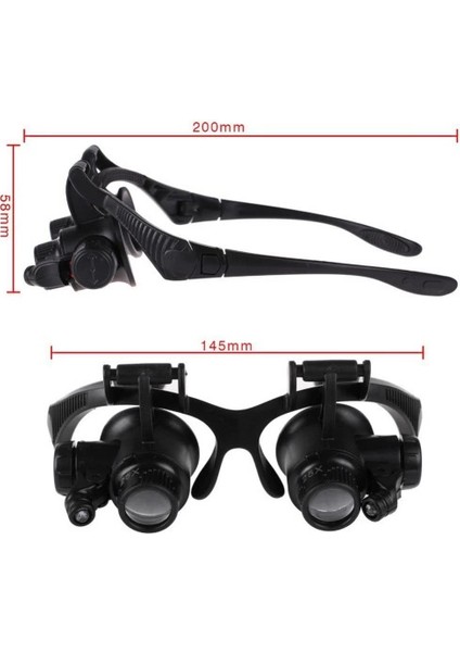 Gözlük Modeli 10X 15X 20X 25X Lens,2led Işıklı,büyüteç fiyatları