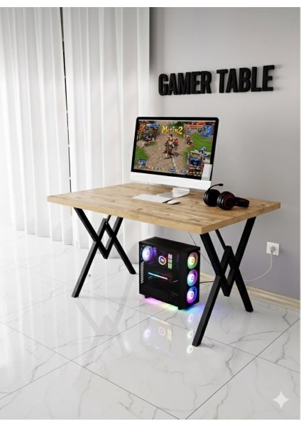 Profesyonel Oyuncu Masası Siyah Bilgisayar Çalışma Masası 120 cm Gamer Table modelleri