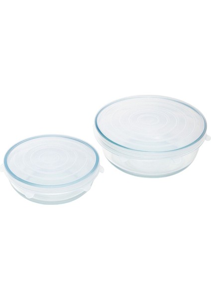 Silikon Streç Yuvarlak-Kare-Dikdörtgen Cam Fırın Tepsi Kapağı 3'lü Seti indirimleri