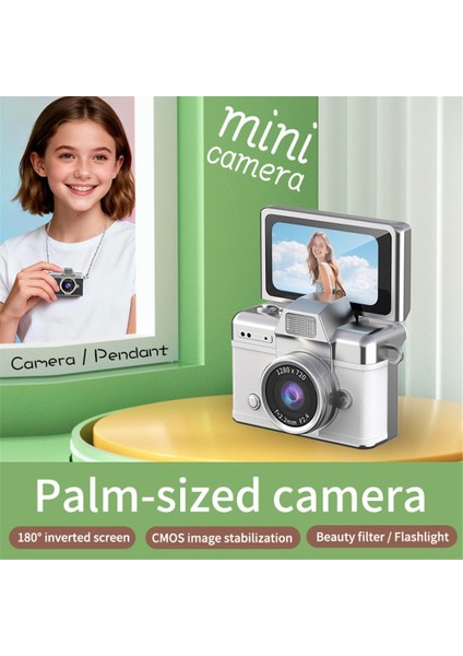 Mini Dijital Kamera Retro 1,47 Inç Döndürülebilir Ekran Video Kayıt