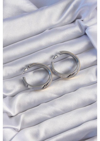 Pirinç Gümüş Renkli Halka Küpe fiyatları