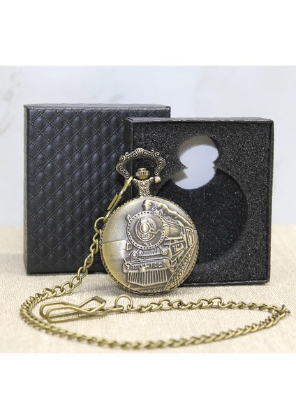 Özel Kutulu Tren Temalı Köstekli Saat ALK2604