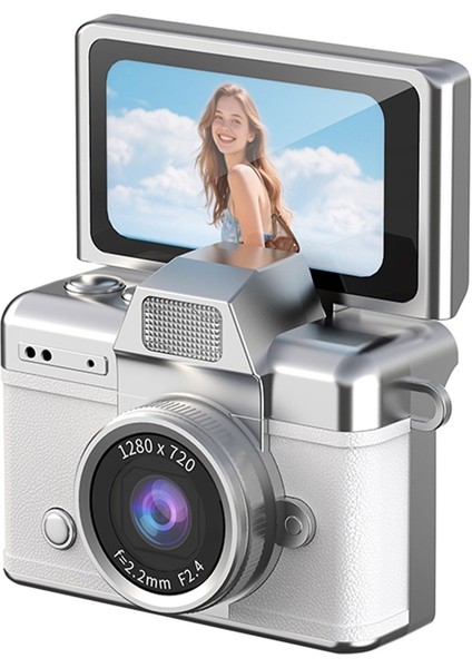 Mini Dijital Kamera Retro 1,47 Inç Döndürülebilir Ekran Video Kayıt