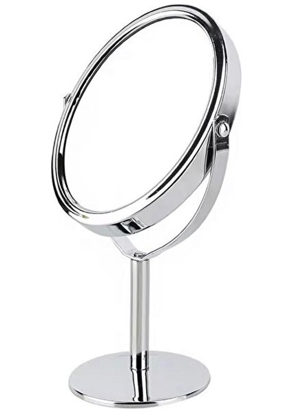 Sonx Oval Masaüstü Ayaklı 360° Dönebilen Çift Taraflı Büyüteçli Krom Ayna 18X10CM modelleri