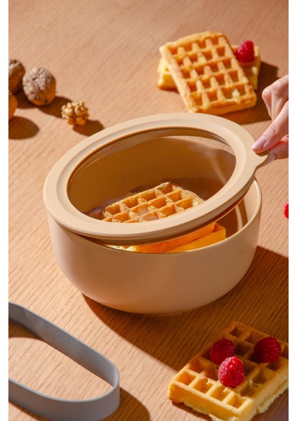 Moca Stoneware Hava Geçirmez Şeffaf Kapaklı Saklama Kabı 1000 ml | Kahverengi fırsatları