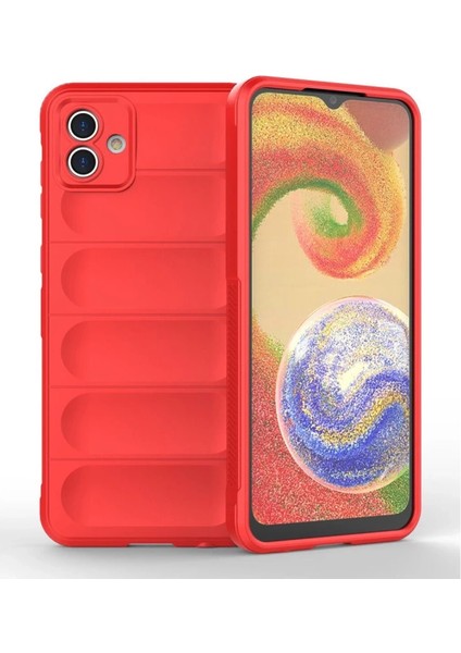 Buğz Samsung Galaxy A04E Kılıf Optimum Silikon - Kırmızı