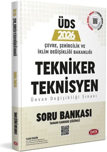 2026 Çevre Şehircilik ve Iklim Değişikliği Bakanlığı Tekniker ve Teknisyen Ünvan Değişikliği Sınavı Soru Bankası Data