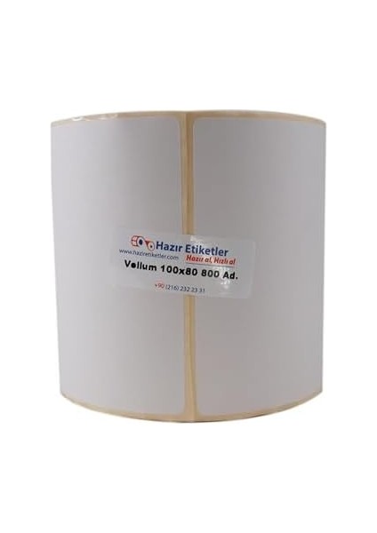 Rulo Etiket 100MM x 80MM 800 Adet 25MM Çapında modelleri
