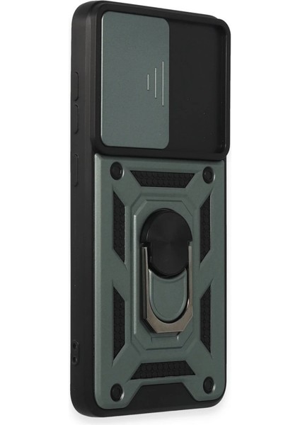 Buğz Samsung Galaxy S21 Fe Kılıf Pars Lens Yüzüklü Silikon - Yeşil modelleri